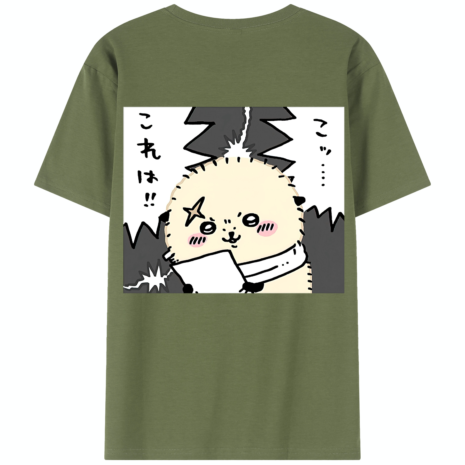 （画像用） ちいかわ ラッコ Chii-kawa Sea otter 綿100％半袖Tシャツ（背面プリント）